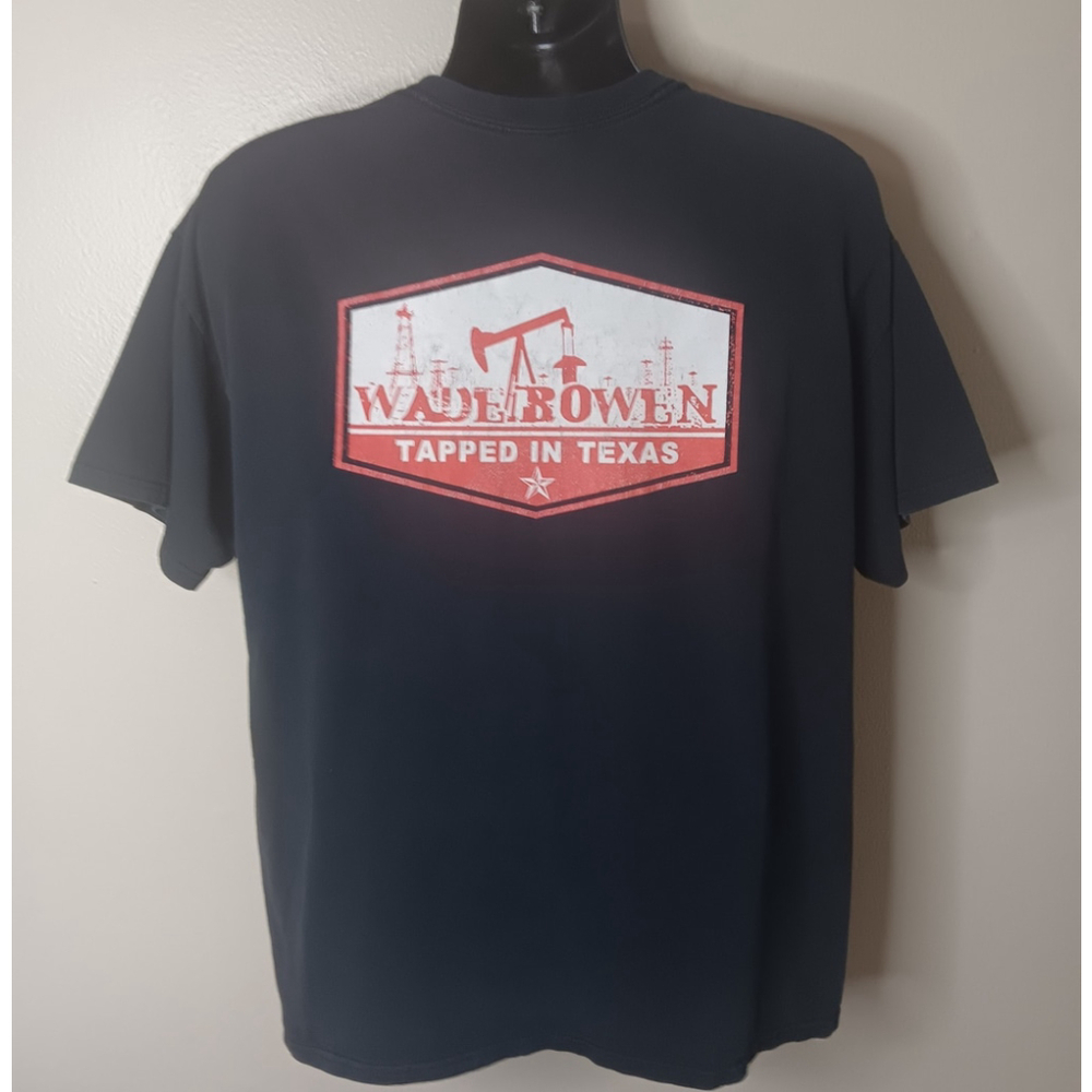 Wade Bowen Tapped in Texas Adult XL Band T-shirt Black Concert Tour Tee